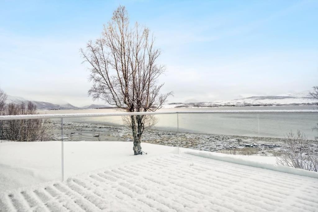 Hus Med Egen Strandlinje Tromsø Esterno foto